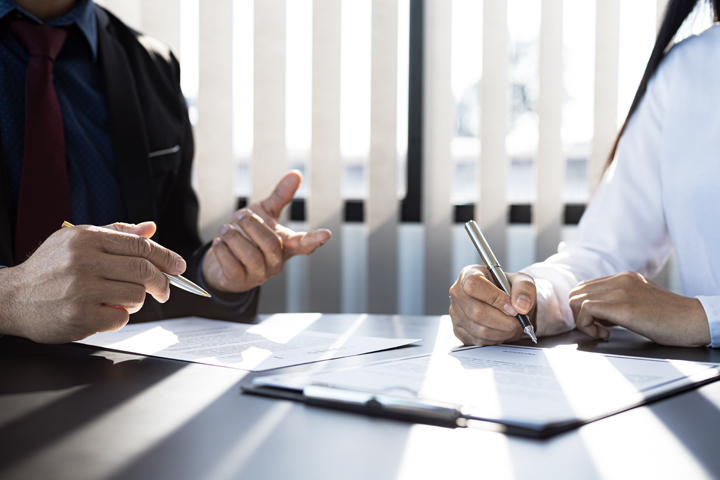 signing a contract