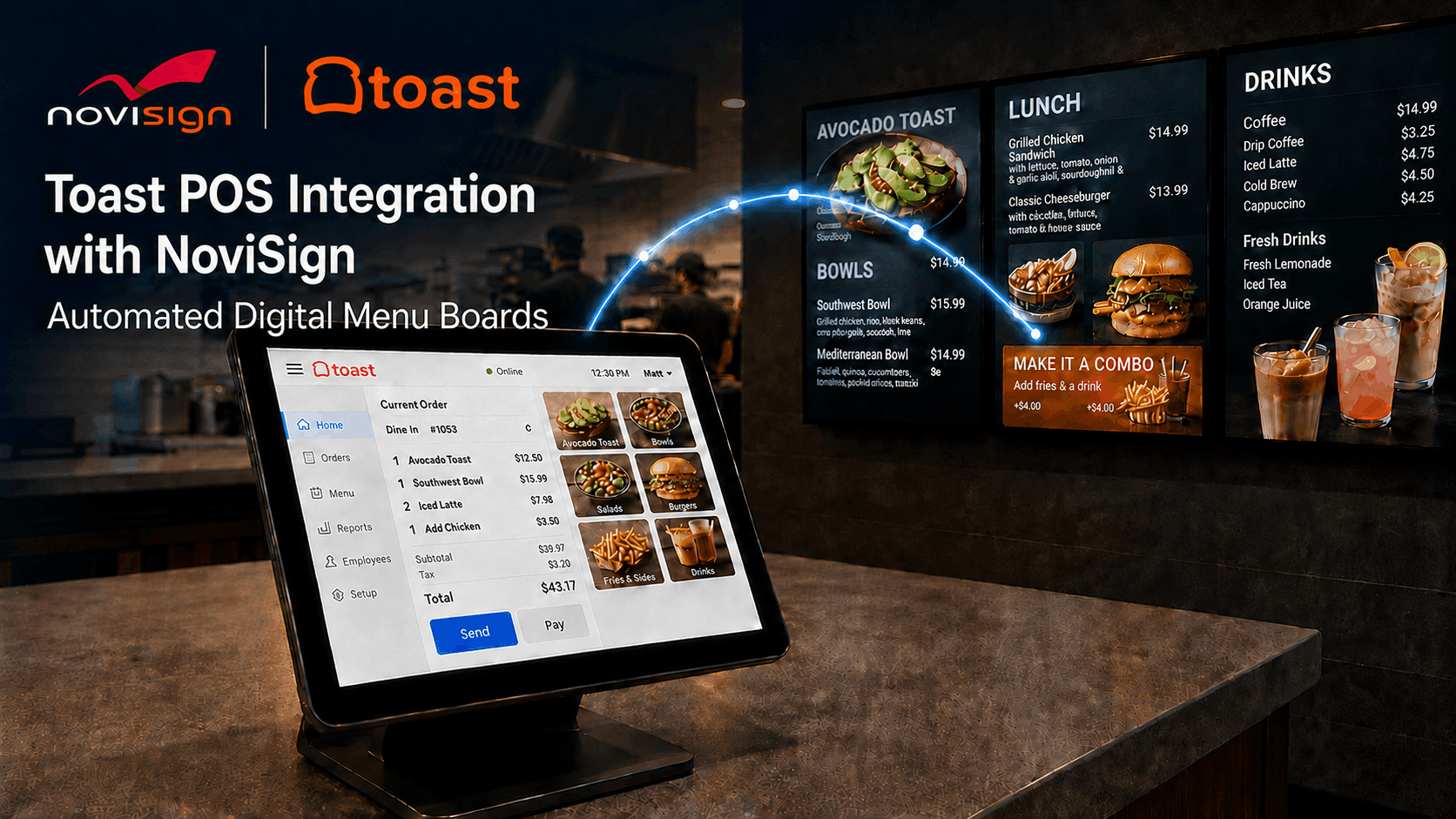 NoviSign x Toast Collab